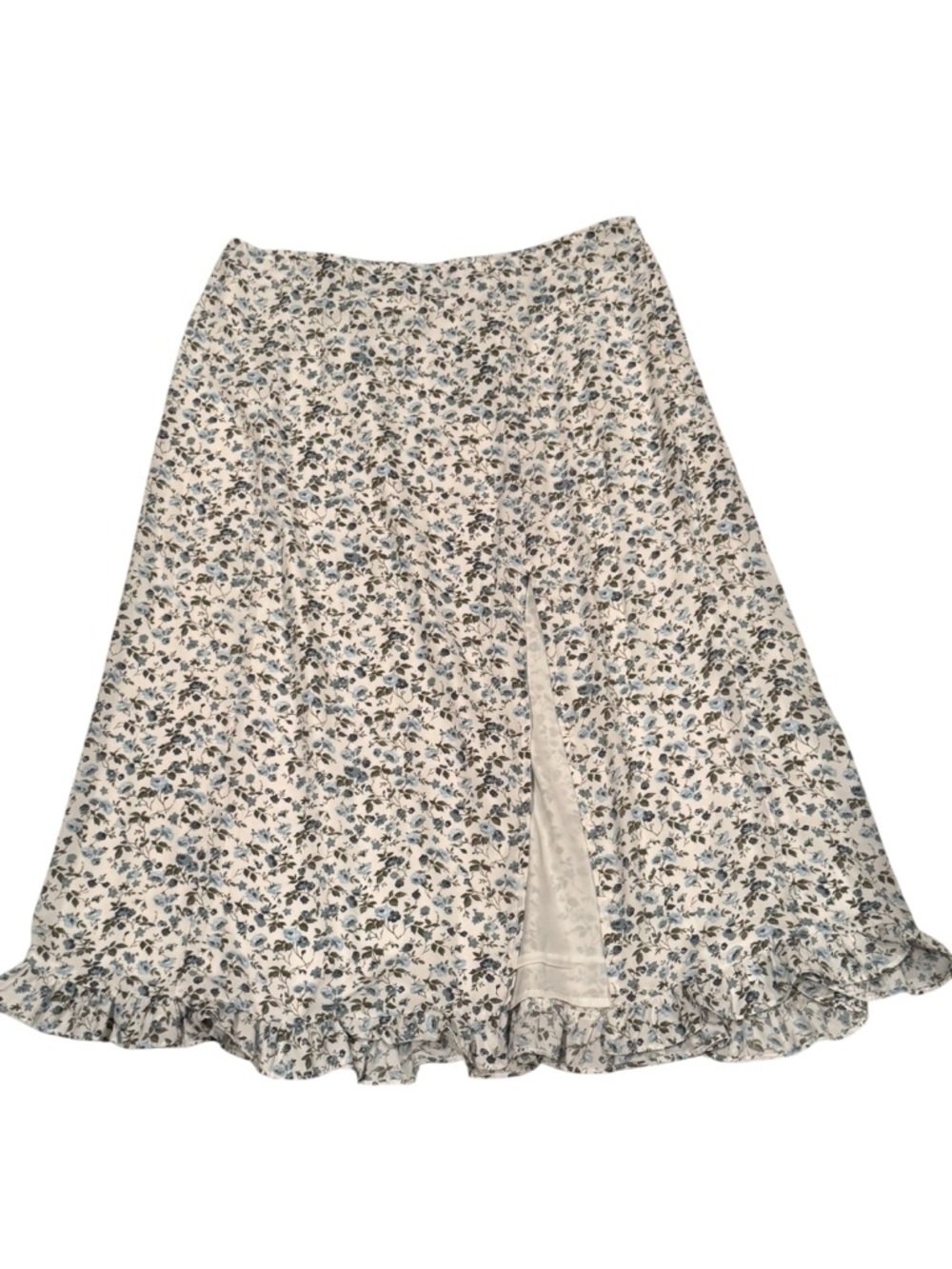 Abercrombie & Fitch White and Blue Floral Maxi Skirt - Picture 7 of 8